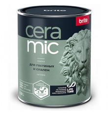 BRITE CERAMIC / БРАЙТ КЕРАМИК краска для гостиных и спален, матовая, база А (0,9л)