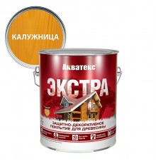 АКВАТЕКС-ЭКСТРА защит.-декор. покрытие для дерева, алкидное, полуглянц, калужница (2,7л) new
