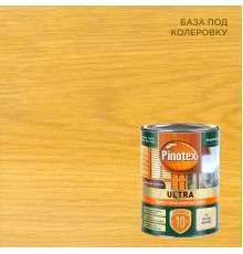 PINOTEX ULTRA / ПИНОТЕКС УЛЬТРА лазурь защитная влагостойкая для защиты древесины до 10 лет база CLR 0,9л new