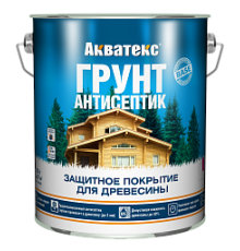 АКВАТЕКС грунт-антисептик для древесины, алкидный, защитный, невымываемый, бесцветный (0,8л)