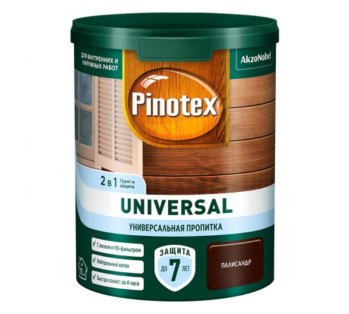 PINOTEX UNIVERSAL / ПИНОТЕКС УНИВЕРСАЛ пропитка 2 в 1, палисандр 0,9л