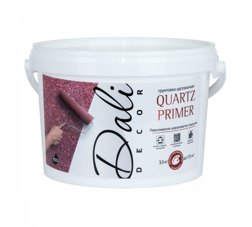 DALI-DECOR QUARTZ PRIMER / ДАЛИ ДЕКОР КВАРЦ ПРАЙМЕР грунтовка адгезионная акриловая белый 3,5 кг DALI-DECOR QUARTZ PRIMER / ДАЛИ ДЕКОР КВАРЦ ПРАЙМЕР грунтовка адгезионная акриловая белый 3,5 кг