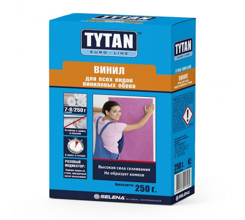 TYTAN EURO-LINE ВИНИЛ Клей для всех видов виниловых обоев с розовым индикатором (250 гр)
