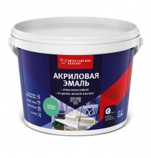 ЯРОСЛАВСКИЕ КРАСКИ эмаль акриловая универсальная матовая, зеленый 2,5кг