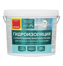 NEOMID ГИДРОИЗОЛЯЦИЯ мастика с армирующими фиброволокнами для влажных помещений (6кг)