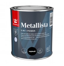 Tikkurila Metallista краска по ржавчине 3 в 1 глянцевая черная (0,8л) new