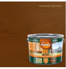 PINOTEX ULTRA / ПИНОТЕКС УЛЬТРА лазурь защитная влагостойкая для защиты древесины до 10 лет тиковое дерево 9л new