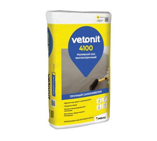 WEBER VETONIT 4100 / ВЕБЕР ВЕТОНИТ 4100 пол наливной цементный финишный под паркет и керамогранит самонивелирующийся 20 кг