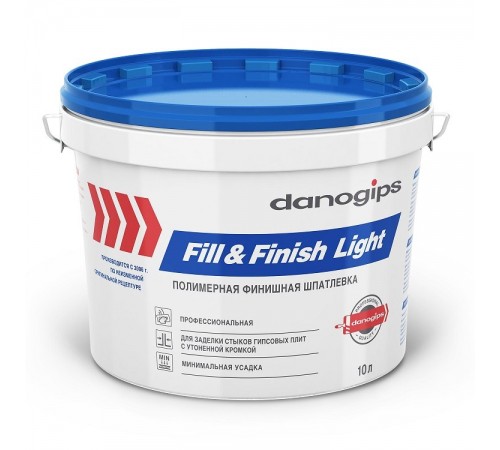 DANOGIPS FILL&FINISH LIGHT шпатлевка финишная, облегченная (17л) DANOGIPS FILL&FINISH LIGHT шпатлевка финишная, облегченная (17л)