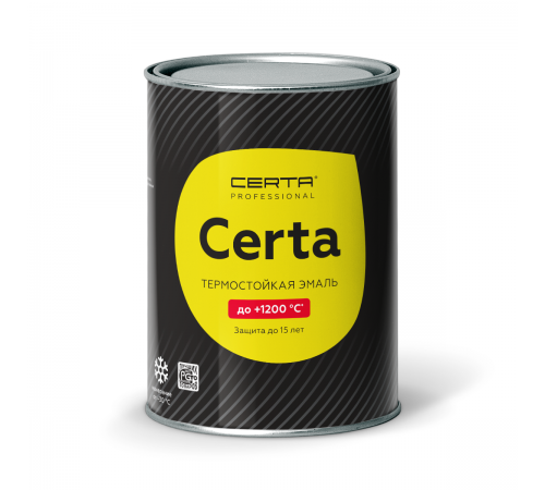 CERTA / ЦЕРТА эмаль термостойкая антикоррозионная до 400°С голубой RAL 5012 4кг CERTA / ЦЕРТА эмаль термостойкая антикоррозионная до 400°С голубой RAL 5012 4кг