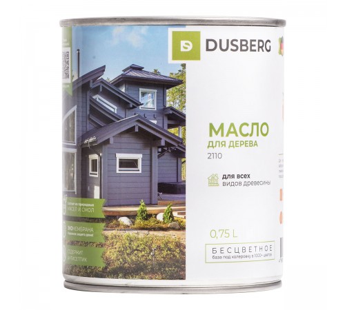 DUSBERG / ДЮСБЕРГ масло для дерева для наружных работ, бесцветный 2110 (0,75л) DUSBERG / ДЮСБЕРГ масло для дерева для наружных работ, бесцветный 2110 (0,75л)