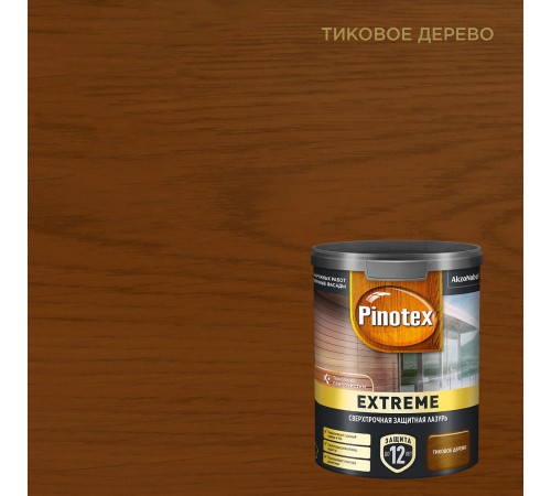 PINOTEX EXTREME / ПИНОТЕКС ЭКСТРИМ лазурь для дерева на гибридной основе тиковое дерево 0,9л