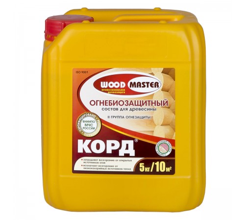 WOODMASTER / ВУДМАСТЕР КОРД состав огнебиозащитный II группа, розовый (5кг)