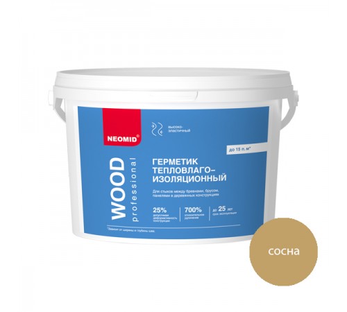 NEOMID PROFESSIONAL WOOD / НЕОМИД ПРОФЕССИОНАЛ герметик для деревянных поверхностей сосна (3кг)