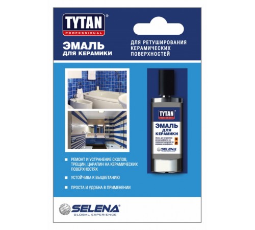 TYTAN PROFESSIONAL / ТИТАН ПРОФЕШИОНАЛ эмаль для реставрации керамики, белый (8мл)