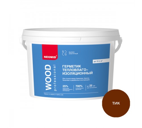 NEOMID PROFESSIONAL WOOD / НЕОМИД ПРОФЕССИОНАЛ герметик для деревянных поверхностей тик (3кг)