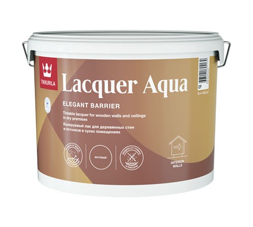 TIKKURILA LACQUER AQUA лак интерьерный антисептирующий водный матовый 9 л TIKKURILA LACQUER AQUA лак интерьерный антисептирующий водный матовый 9 л