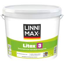 LINNIMAX LITEX 3 / ЛИННИМАКС ЛИТЕКС 3 краска для стен латексная водно-дисперсионная для внутренних работ матовая база 1 (9л)
