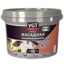 VGT PREMIUM / ВГТ ПРЕМИУМ IQ 161 краска фасадная, силиконизированная, долговечность 15 лет, база A (9л)