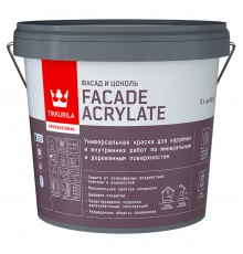 TIKKURILA FACADE ACRYLATE краска акрилатная, универсал., для фасадов и интерьеров, база C (5л)