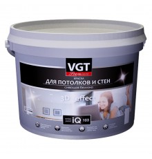 VGT PREMIUM / ВГТ ПРЕМИУМ IQ 103 краска для потолков и стен, сияющая белизна, водно-дисперсионная, матовая (9л)