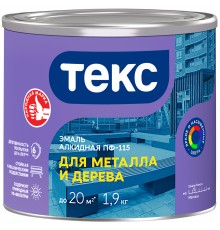 ТЕКС ОПТИМУМ ПФ 115 эмаль алкидная, универсальная, матовая, белый (1,9кг)
