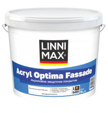 LINNIMAX ACRYL OPTIMA FASSADE / ЛИННИМАКС АКРИЛ ОПТИМА ФАСАД краска акриловая водно-дисперсионная для наружных работ база 1 (9л)