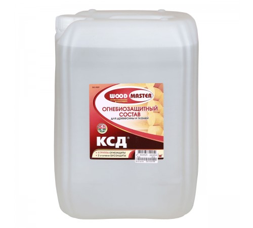 WOODMASTER / ВУДМАСТЕР КСД состав огнебиозащитный II группа, бесцветный (23кг)