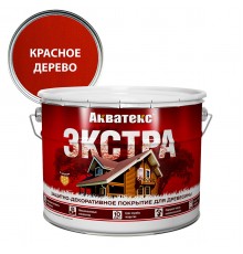 АКВАТЕКС-ЭКСТРА защит.-декор. покрытие для дерева, алкидное, полуглянц, красн. дерево (9л) new