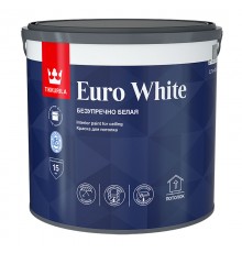 TIKKURILA EURO WHITE краска для потолка, глубокоматовая, белая (2,7л)