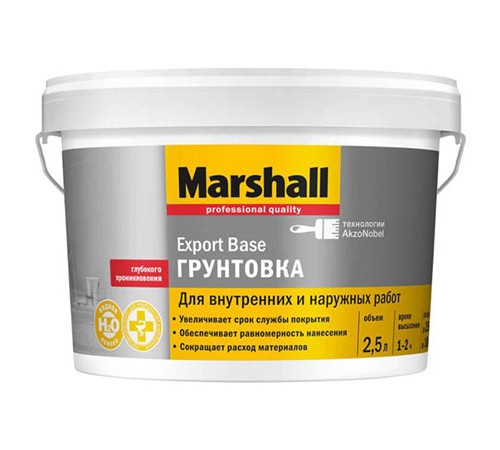 MARSHALL EXPORT BASE / МАРШАЛЛ ЭКСПОРТ база грунт универсальный глубокого проникновения (2,5л) MARSHALL EXPORT BASE / МАРШАЛЛ ЭКСПОРТ база грунт универсальный глубокого проникновения (2,5л)