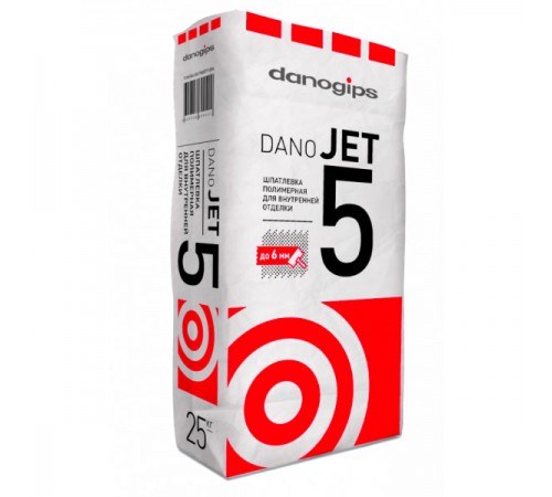 DANOGIPS DANO JET 5 шпатлёвка выравнивающая, полимерная (25кг) DANOGIPS DANO JET 5 шпатлёвка выравнивающая, полимерная (25кг)