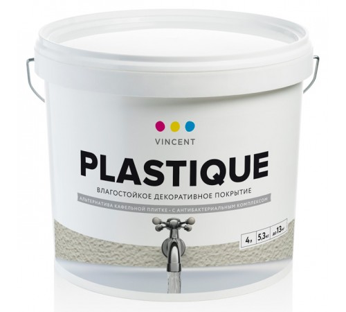 VINCENT PLASTIQUE декоративное покрытие для стен и потолков (5,3кг) VINCENT PLASTIQUE декоративное покрытие для стен и потолков (5,3кг)