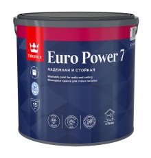 TIKKURILA EURO POWER 7 краска моющаяся для стен и потолка, баз С (2,7л)