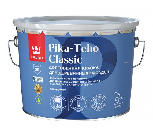 TIKKURILA PIKA TEHO CLASSIC / ТИККУРИЛА ПИКА ТЕХО КЛАССИК краска акрилатная для деревянных фасадов матовая база C 9л TIKKURILA PIKA TEHO CLASSIC / ТИККУРИЛА ПИКА ТЕХО КЛАССИК краска акрилатная для деревянных фасадов матовая база C 9л