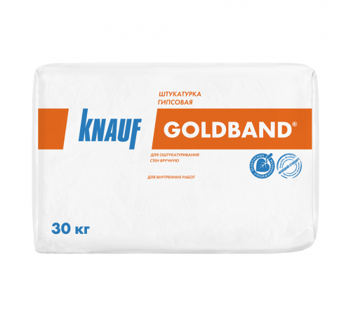 KNAUF GOLDBAND / КНАУФ ГОЛЬДБАНД штукатурка гипсовая ручного нанесения для внутренних работ (30кг) KNAUF GOLDBAND / КНАУФ ГОЛЬДБАНД штукатурка гипсовая ручного нанесения для внутренних работ (30кг)