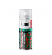 KUDO / КУДО грунт-эмаль по ржавчине гладкая матовая, аэрозоль, RAL 9005 черный (520мл)