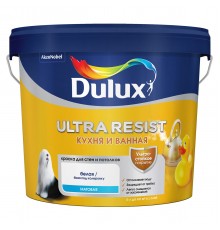 DULUX ULTRA RESIST КУХНЯ И ВАННАЯ / ДЮЛАКС УЛЬТРА РЕЗИСТ КУХНЯ И ВАННАЯ краска с защитой от плесени и грибка матовая база BC 4,5л