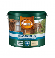 PINOTEX CLASSIC PLUS / ПИНОТЕКС КЛАССИК ПЛЮС пропитка-антисептик, быстросохнущая 3 в 1, ель натуральная 2,5л