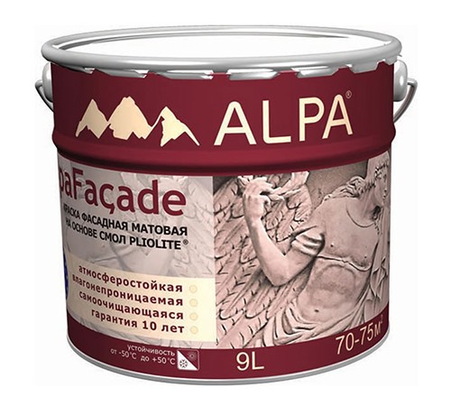 ALPA АЛЬПАФАСАД краска фасадная на основе плиолита, база C (8,16л) ALPA АЛЬПАФАСАД краска фасадная на основе плиолита, база C (8,16л)