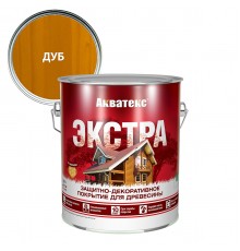 АКВАТЕКС-ЭКСТРА защит.-декор. покрытие для дерева, алкидное, полуглянц, дуб  (2,7л) new