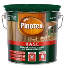 ПИНОТЕКС БАЗА / PINOTEX BASE грунт антисептик для защиты древесины от плесени и синевы, для наружных работ, 2,5л