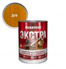 АКВАТЕКС-ЭКСТРА защит.-декор. покрытие для дерева, алкидное, полуглянц, дуб (0,8л) new