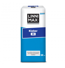 LINNIMAX 95 KLEBER / ЛИННИМАКС 95 КЛЕБЕР клеевой состав на цементной основе для использования в системах фасадной теплоизоляции (СФТК) для наружных работ серый (25кг)