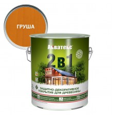 АКВАТЕКС 2 в 1 защит.-декор. покрытие для дерева, алкидное, полумат, лессирующее, груша (2,7л)