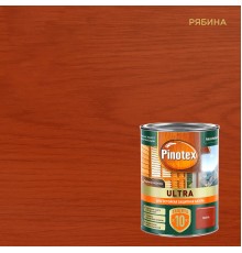 PINOTEX ULTRA / ПИНОТЕКС УЛЬТРА лазурь защитная влагостойкая для защиты древесины до 10 лет рябина 0,9л new