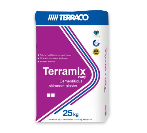 TERRACO ТЕРРАМИКС финишная шпатлевка гладкая, белая (20 кг) TERRACO ТЕРРАМИКС финишная шпатлевка гладкая, белая (20 кг)