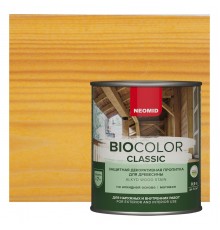 NEOMID BIO COLOR CLASSIC / НЕОМИД БИО КОЛОР КЛАССИК защитная декоративная пропитка на алкидной основе, сосна (0,9л)