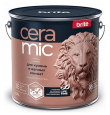 BRITE CERAMIC / БРАЙТ КЕРАМИК краска для кухонь и ванных комнат, шелковисто-матовая, база С (2,7л)