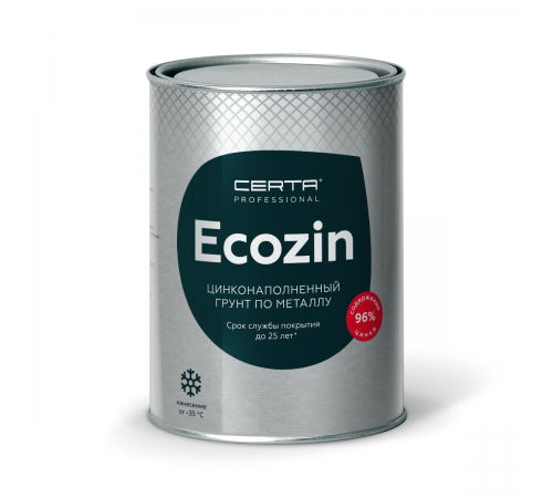 CERTA ECOZIN / ЦЕРТА ЭКОЦИН грунт по металлу цинконаполненный серый 0,8кг CERTA ECOZIN / ЦЕРТА ЭКОЦИН грунт по металлу цинконаполненный серый 0,8кг
